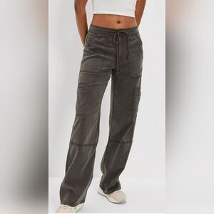 NWT Size 6 Long AE Dreamy Drape Stretch Super High-Waisted Baggy Wide-Leg Cargo